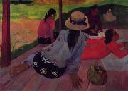 Paul Gauguin Afternoon Rest, Siesta china oil painting reproduction